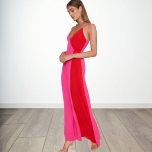 MAXI DRESS FUCHSIA + RED